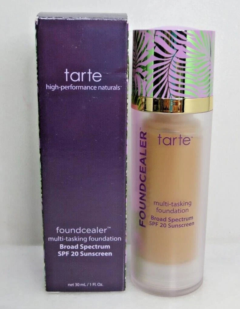 TARTE FOUNDCEALER MULTI-TASKING FOUNDATION SPF 20 ~ 44H TAN HONEY 1 OZ BOXED