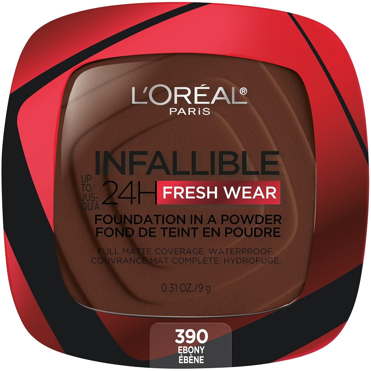 Open Box – L’Oreal Paris Makeup Infallible Foundation Powder #390 Ebony