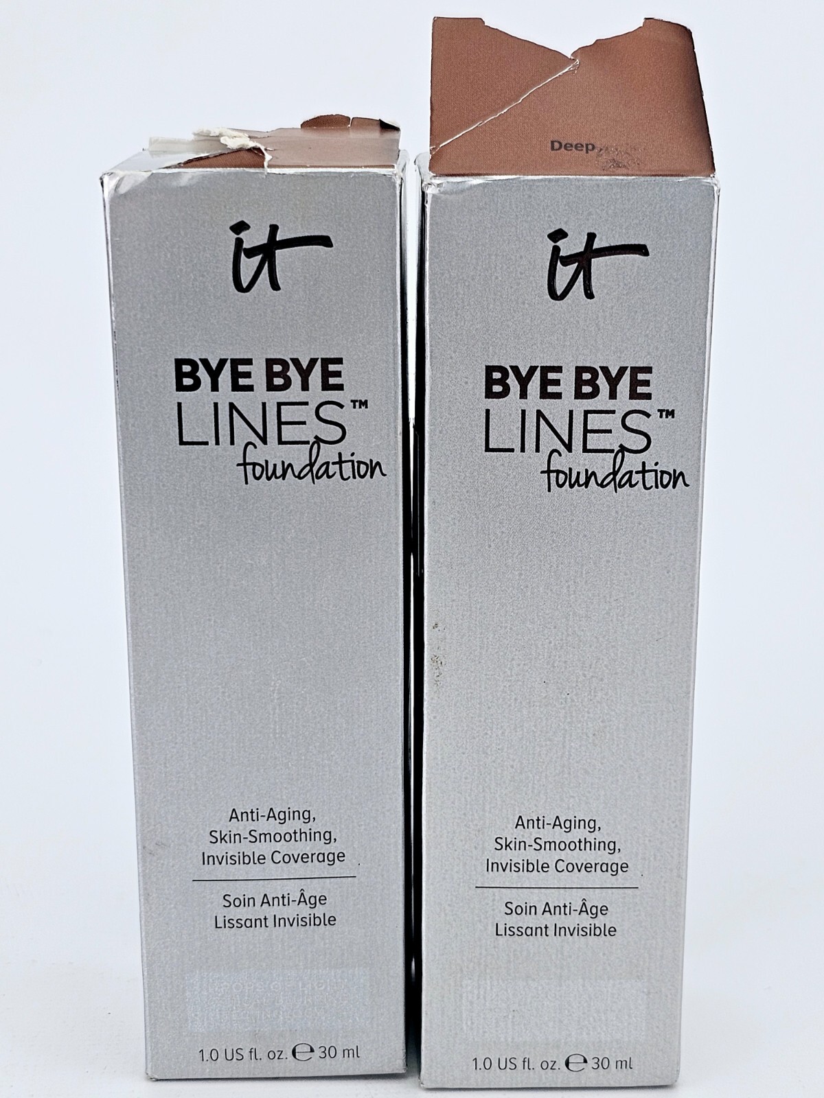 IT cosmetics Bye Bye Lines Foundation Anti Aging Skin Smoothing Deep Lot of 2