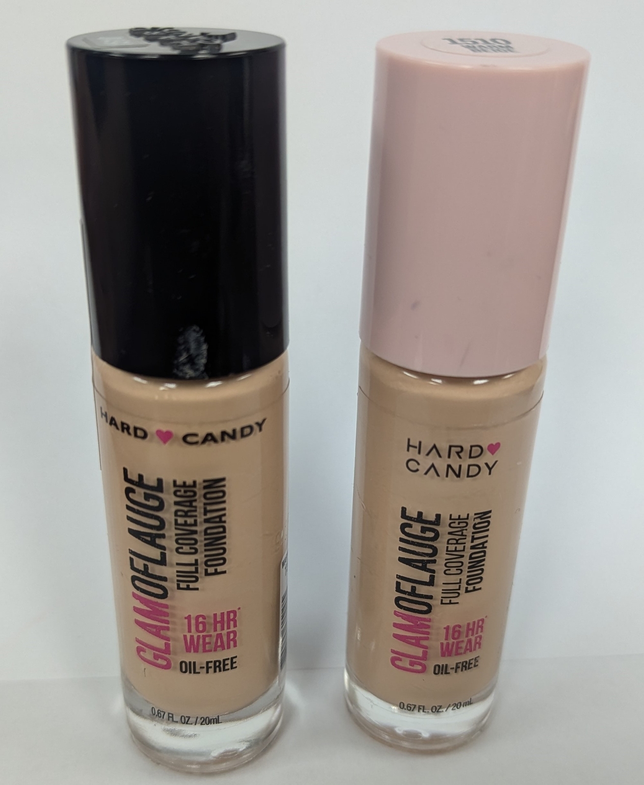 2 PACK HARD CANDY FULL COVERAGE FOUNDATION WARM BEIGE 1510 SEE DESCRIPTION