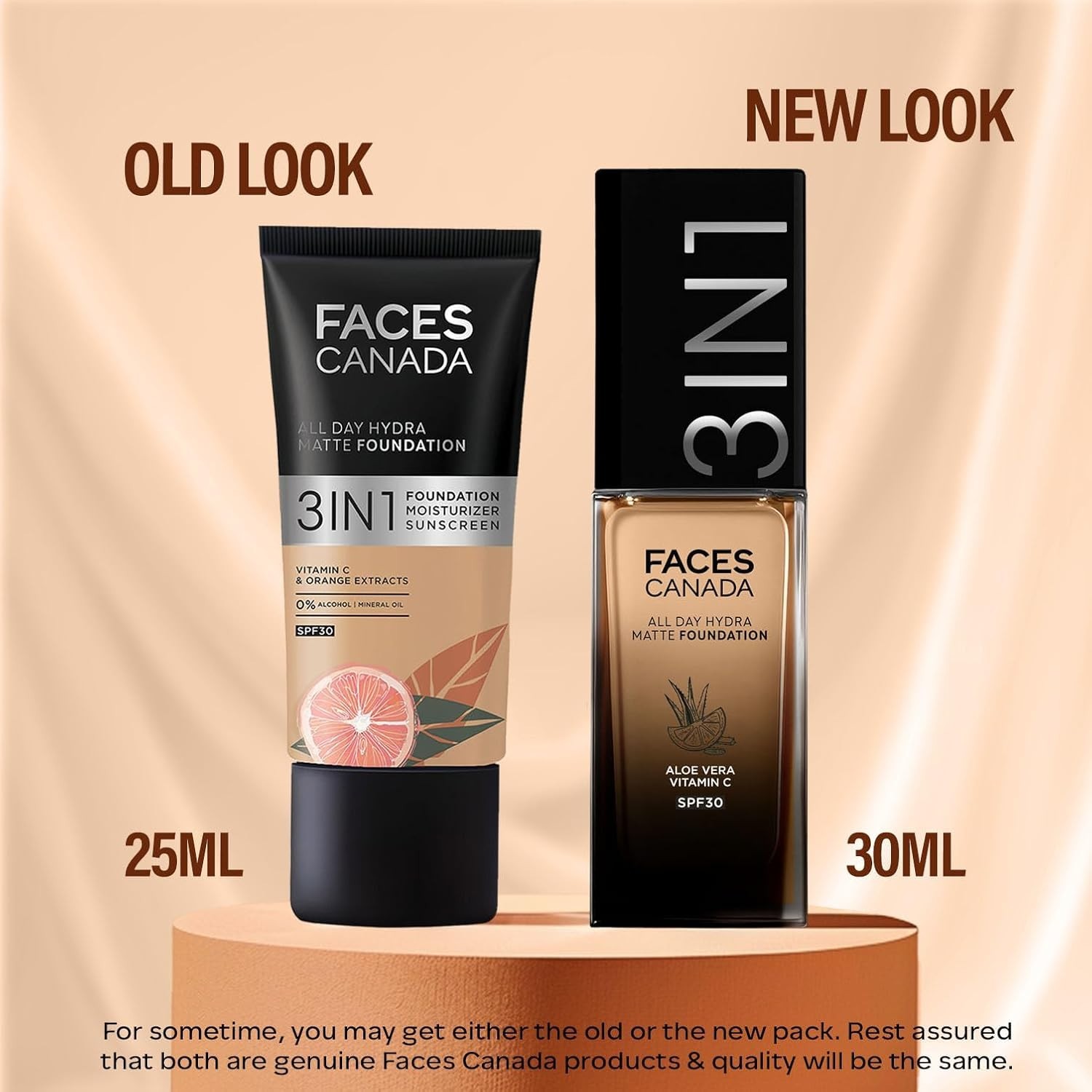 FACES CANADA Matte Foundation Cream Honey Beige 031, 25ml