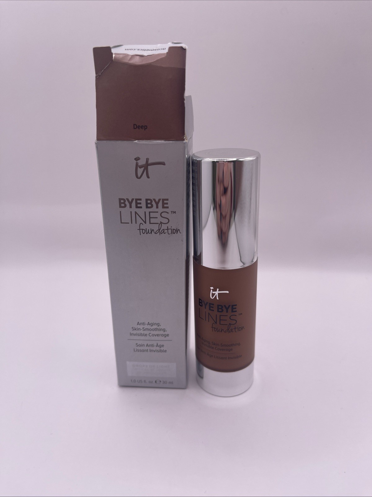 IT cosmetics Bye Bye Lines Foundation Anti-Aging Skin Smoothing Deep ~1 oz-NIB
