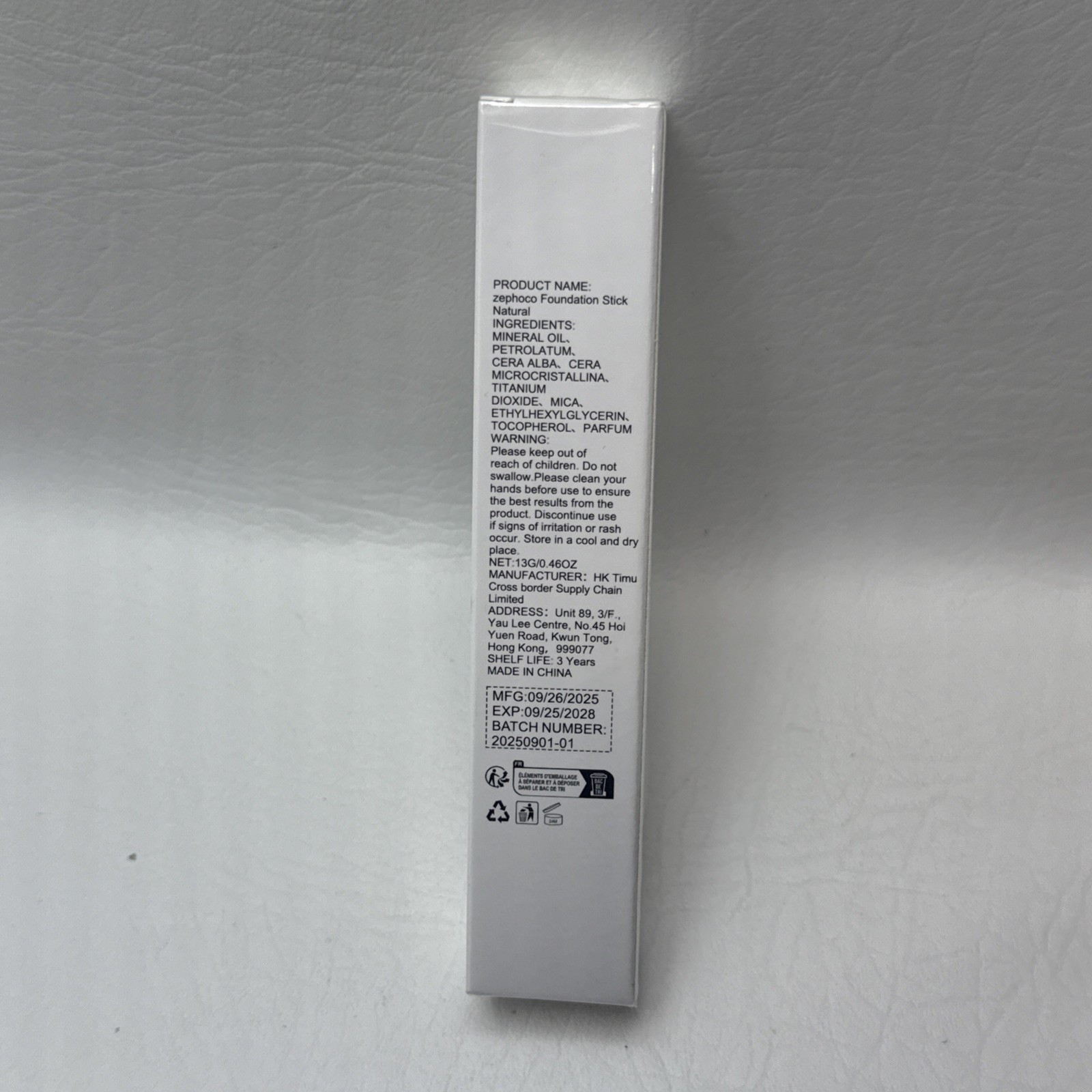 Zephoco Color Changing Foundation Stick Makeup ZP-A05-0038-02 Natural