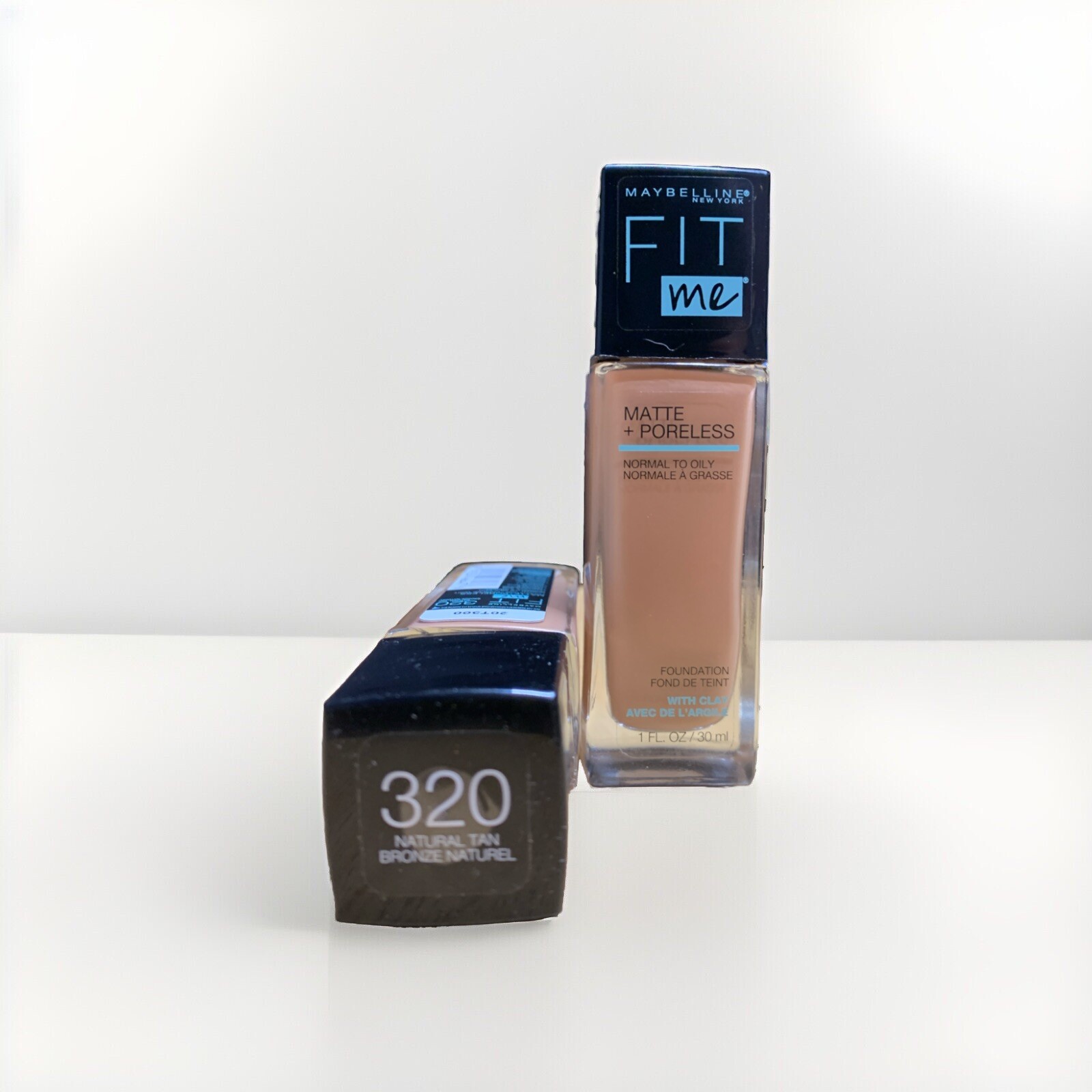 Maybelline Fit Me Matte+ Poreless Foundation 320- Natural Tan, 1 fl oz Lot Of 2!