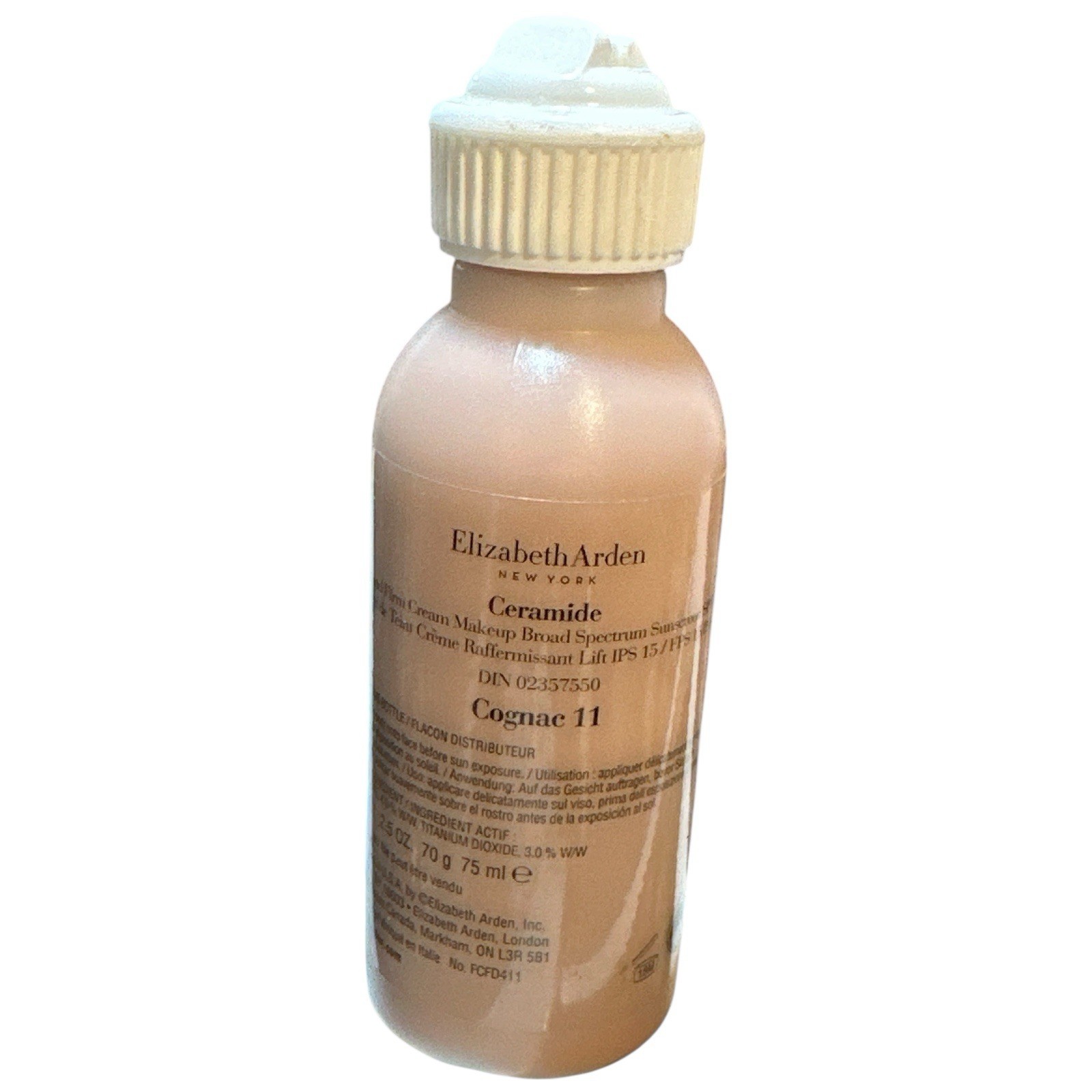 Elizabeth Arden Ceramide Lift Firm Cream Makeup SPF 15 Cognac 11 2.5 oz