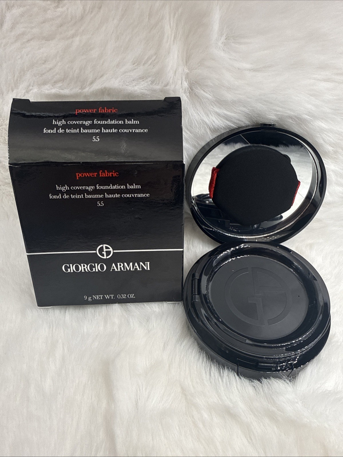 Giorgio Armani Power Fabric High Coverage Foundation Balm Shade 5.5 – New In Box