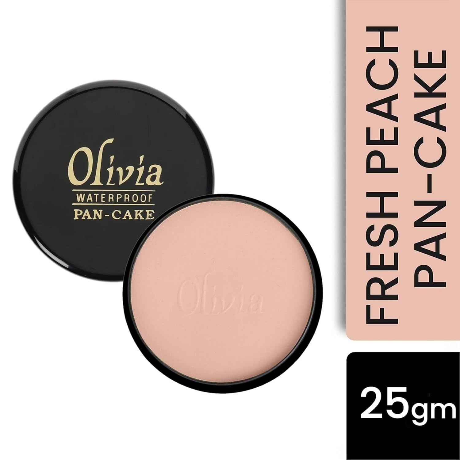 Olivia Pan Cake 100% Waterproof Full Coverage Makeup Base (Fresh Peach – 23)