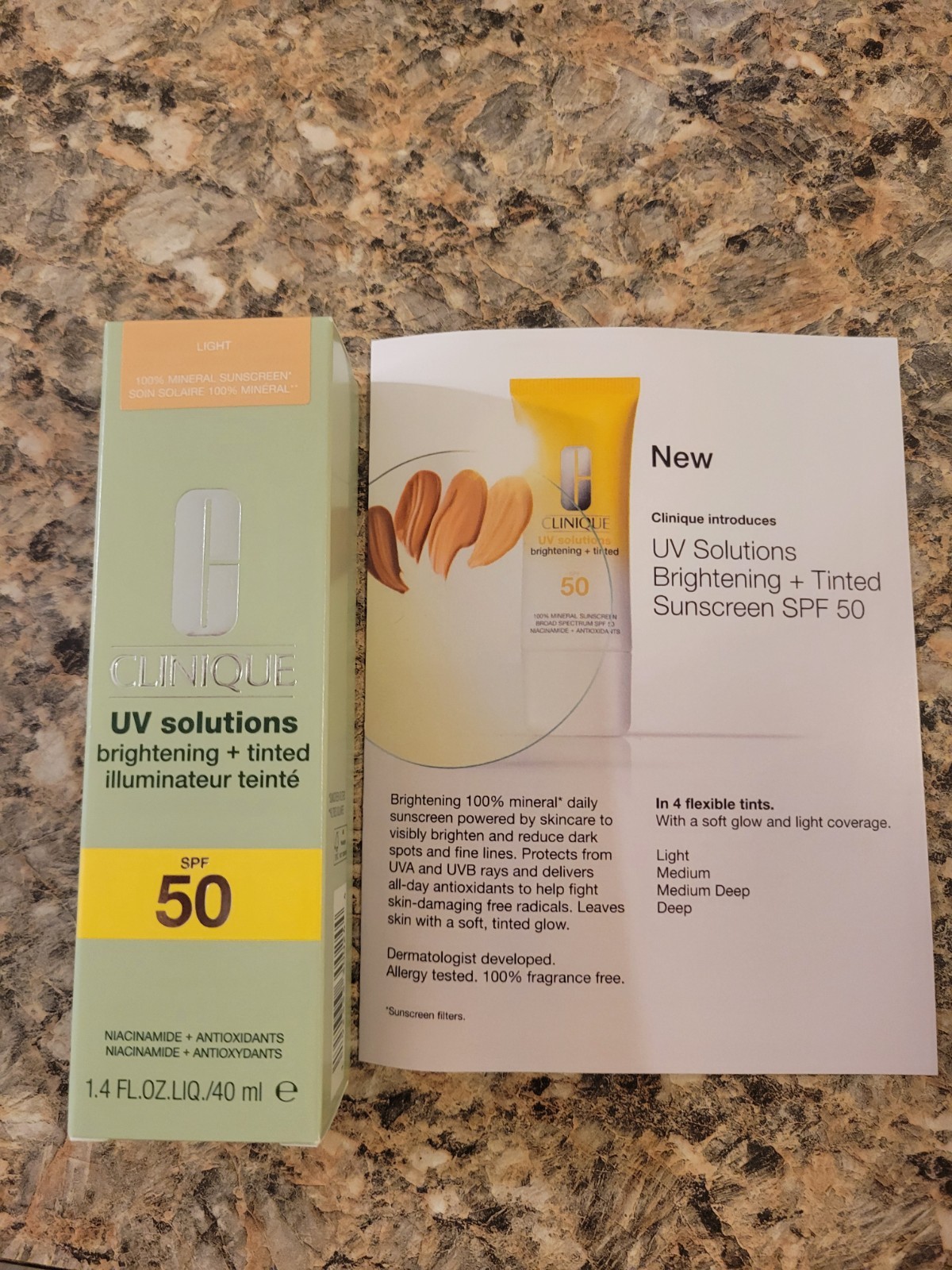 Clinique UV Solutions Brightening Tinted Sunscreen Broad Spectrum SPF 50 Light