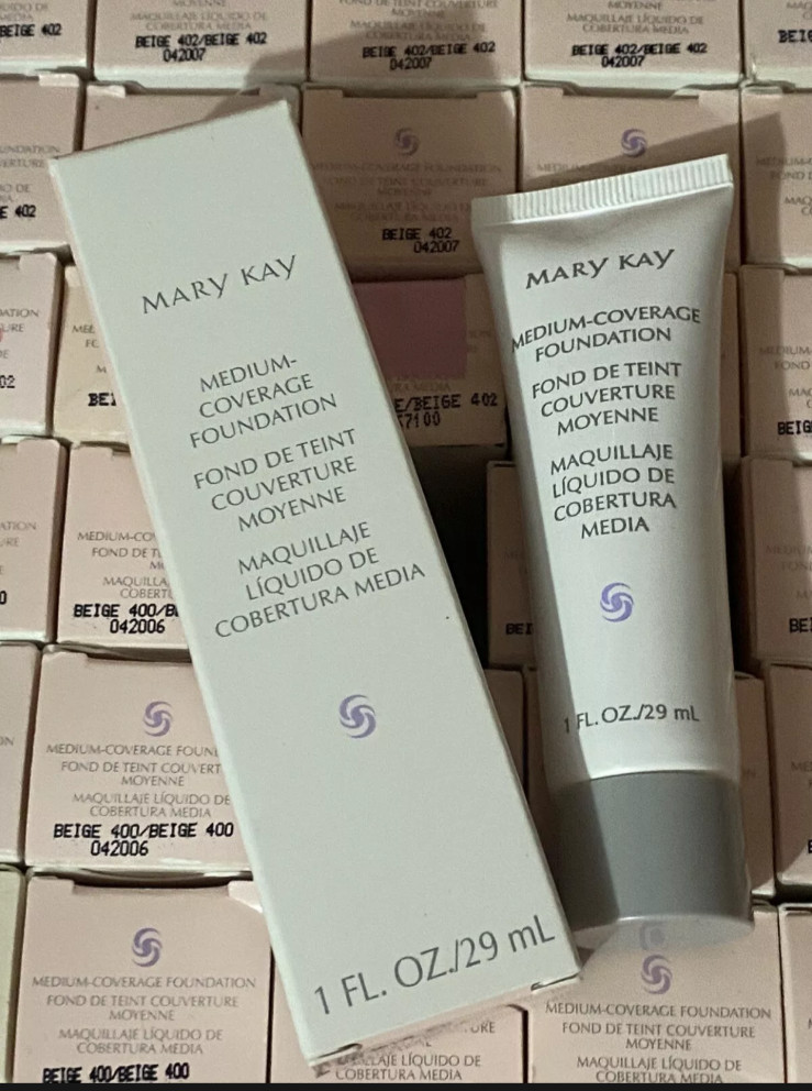 MARY KAY MEDIUM COVERAGE LIQUID FOUNDATION – WIDE GREY CAP – PICK YOUR SHADE: