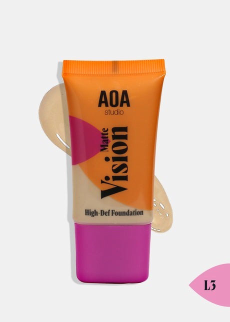 AOA Matte Vision Hi-Def Foundation Full Coverage Matte Long Lasting Flawless Fin