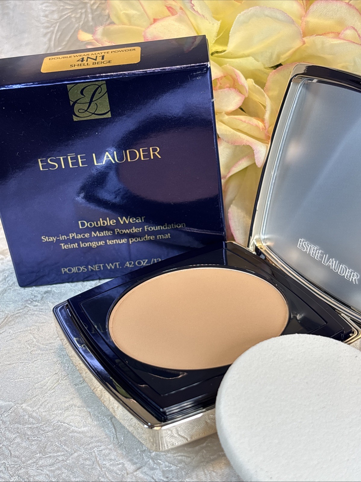 Estee Lauder Double Wear Stay In Place Matte Powder Foundation ~ 4N1 SHELL BEIGE