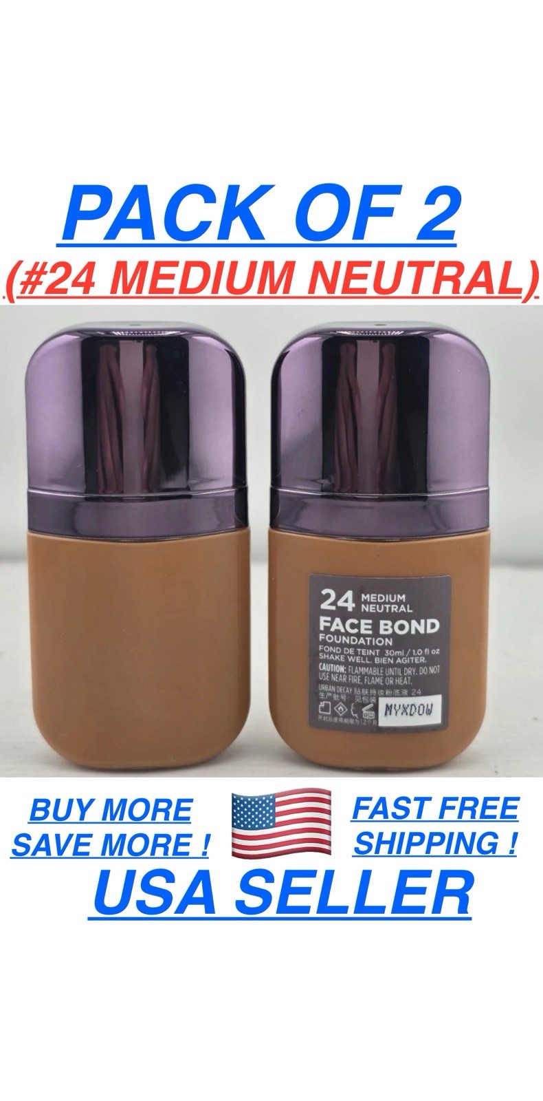 URBAN DECAY ~ FACE BOND WATERPROOF FOUNDATION UP TO CHOOSE YOUR SHADE 1 Oz NWOB