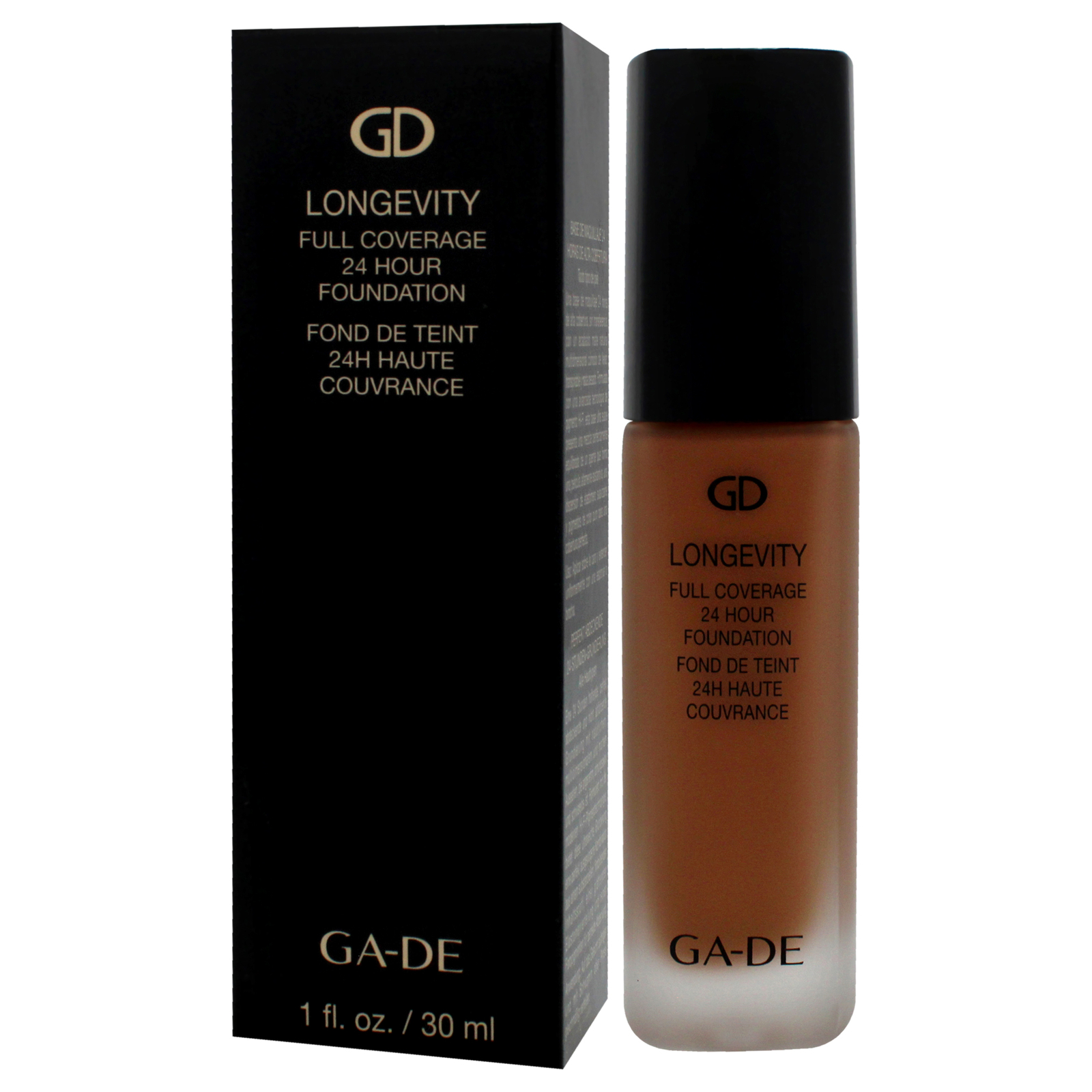 Longevity Full Coverage 24Hr Foundation – 555 Chestnut by GA-DE for Women – 1 oz