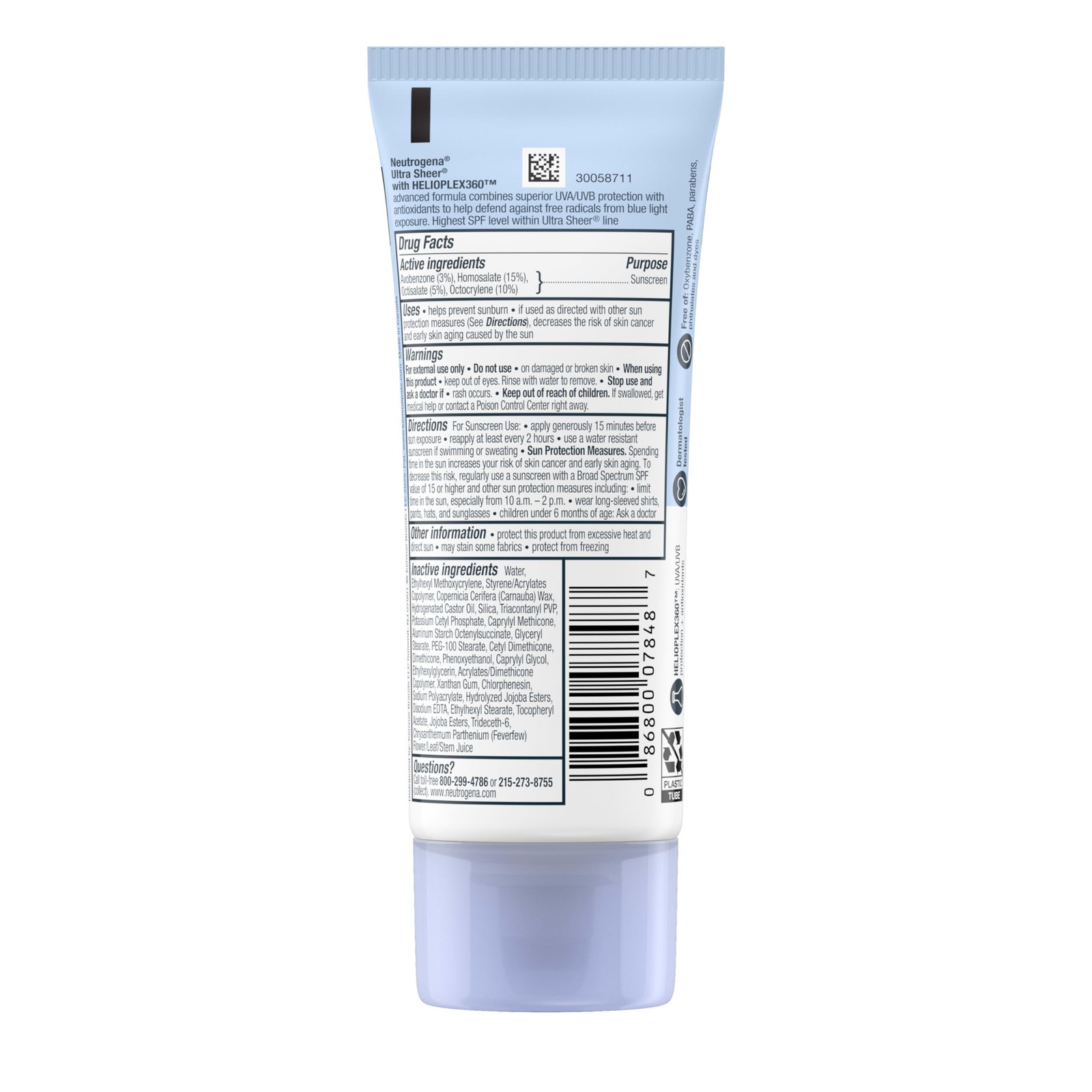 Neutrogena Ultra Sheer Dry-Touch Sunscreen Lotion, 3 Fl Oz (Pack of 1), White