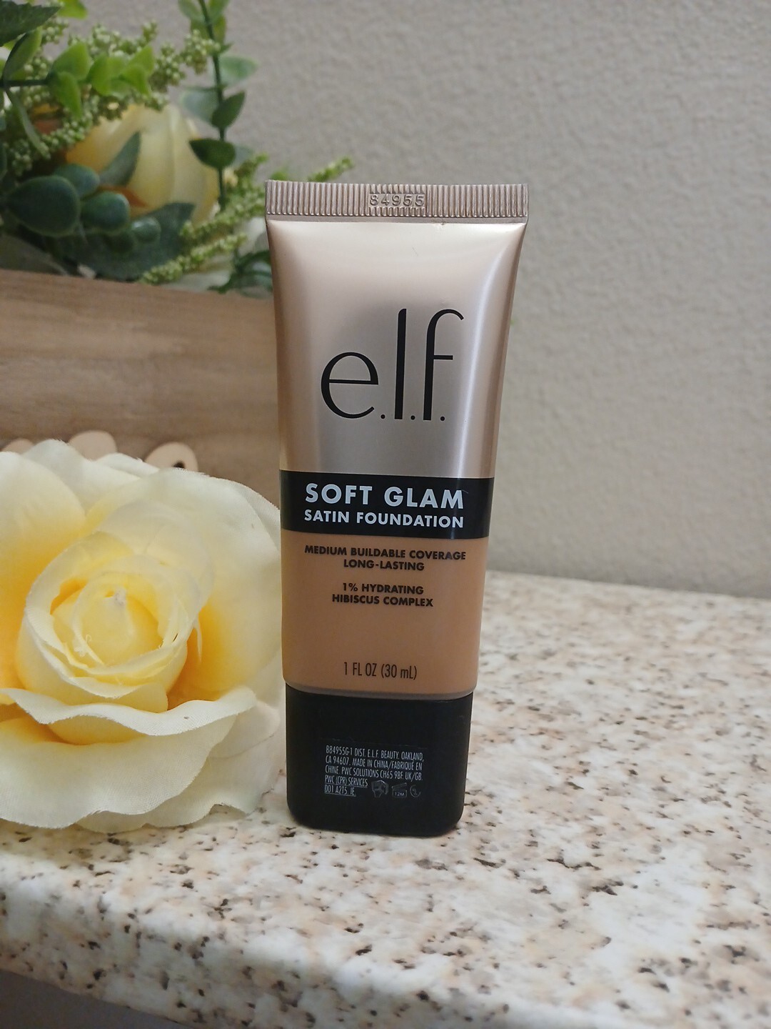 e.l.f. Soft Glam Foundation Medium Coverage, Long-Lasting 42 Tan Neutral 1.oz