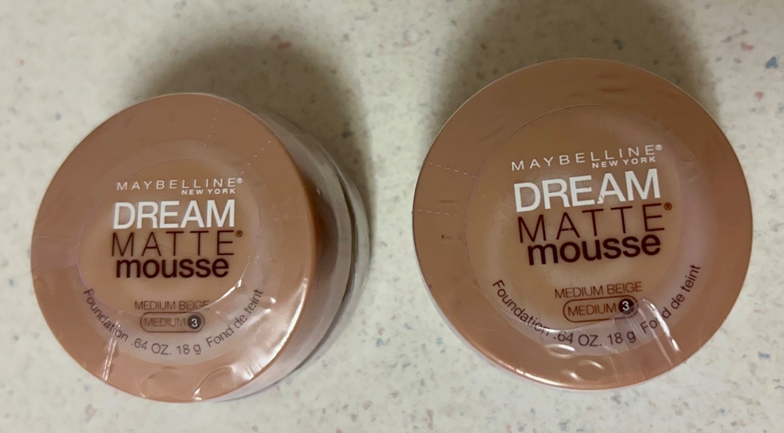 (2) Maybelline Dream Matte Mousse Foundation, Medium Beige, Medium 3, .64 oz