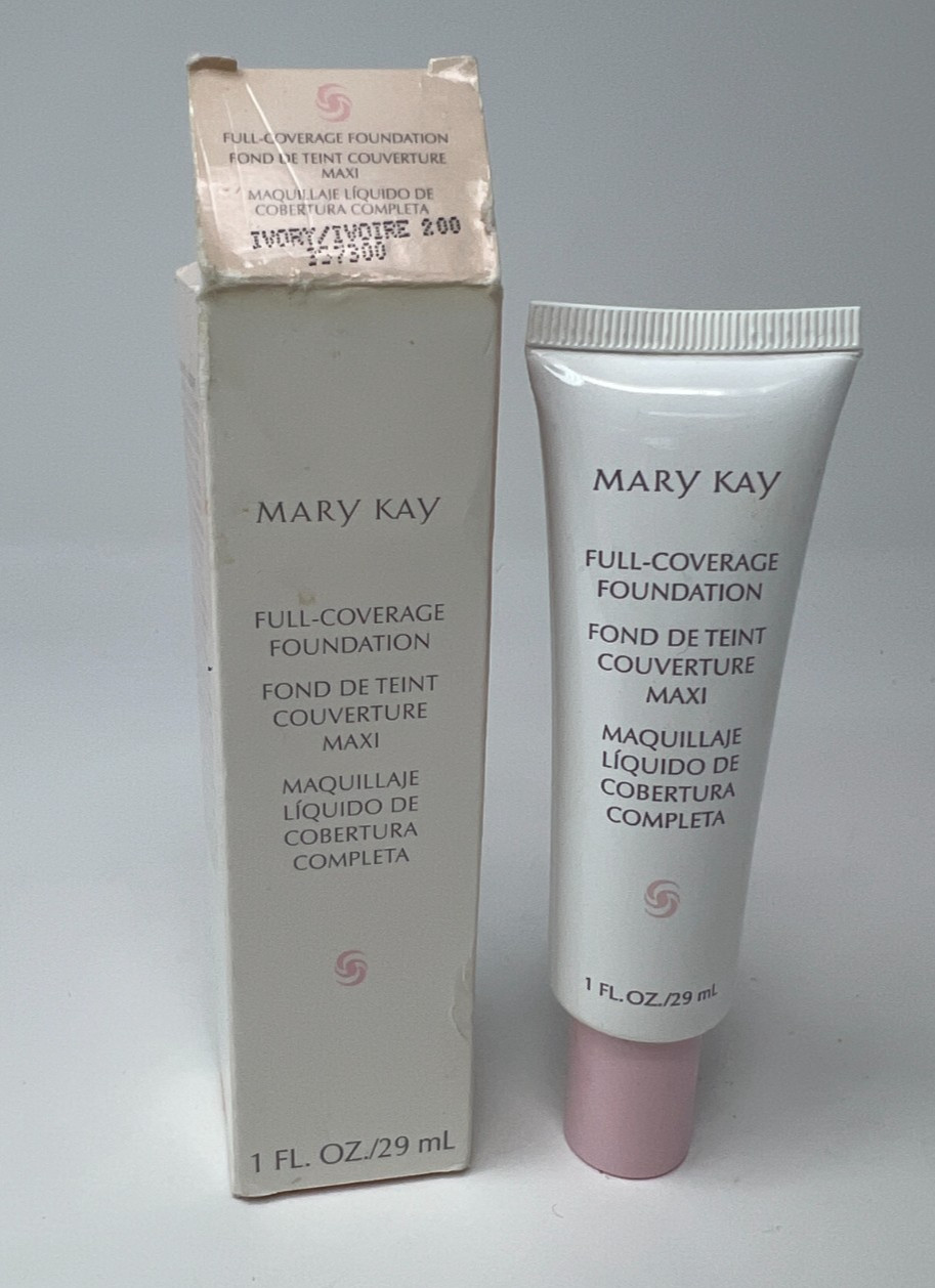 Mary Kay MK Full Coverage Liquid Foundation Ivory 200 #367300 NIB