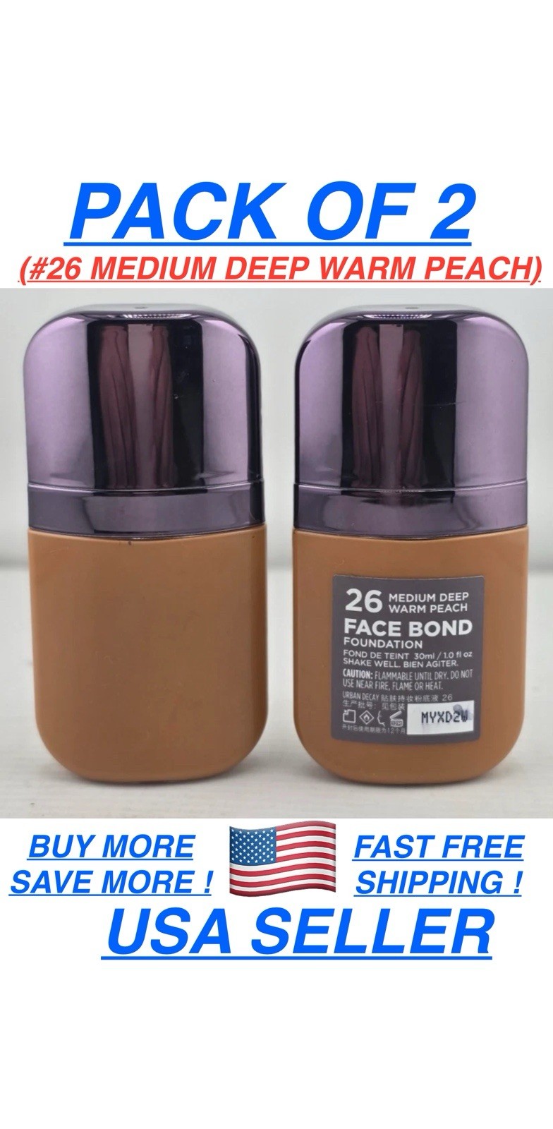 URBAN DECAY ~ FACE BOND WATERPROOF FOUNDATION UP TO CHOOSE YOUR SHADE 1 Oz NWOB
