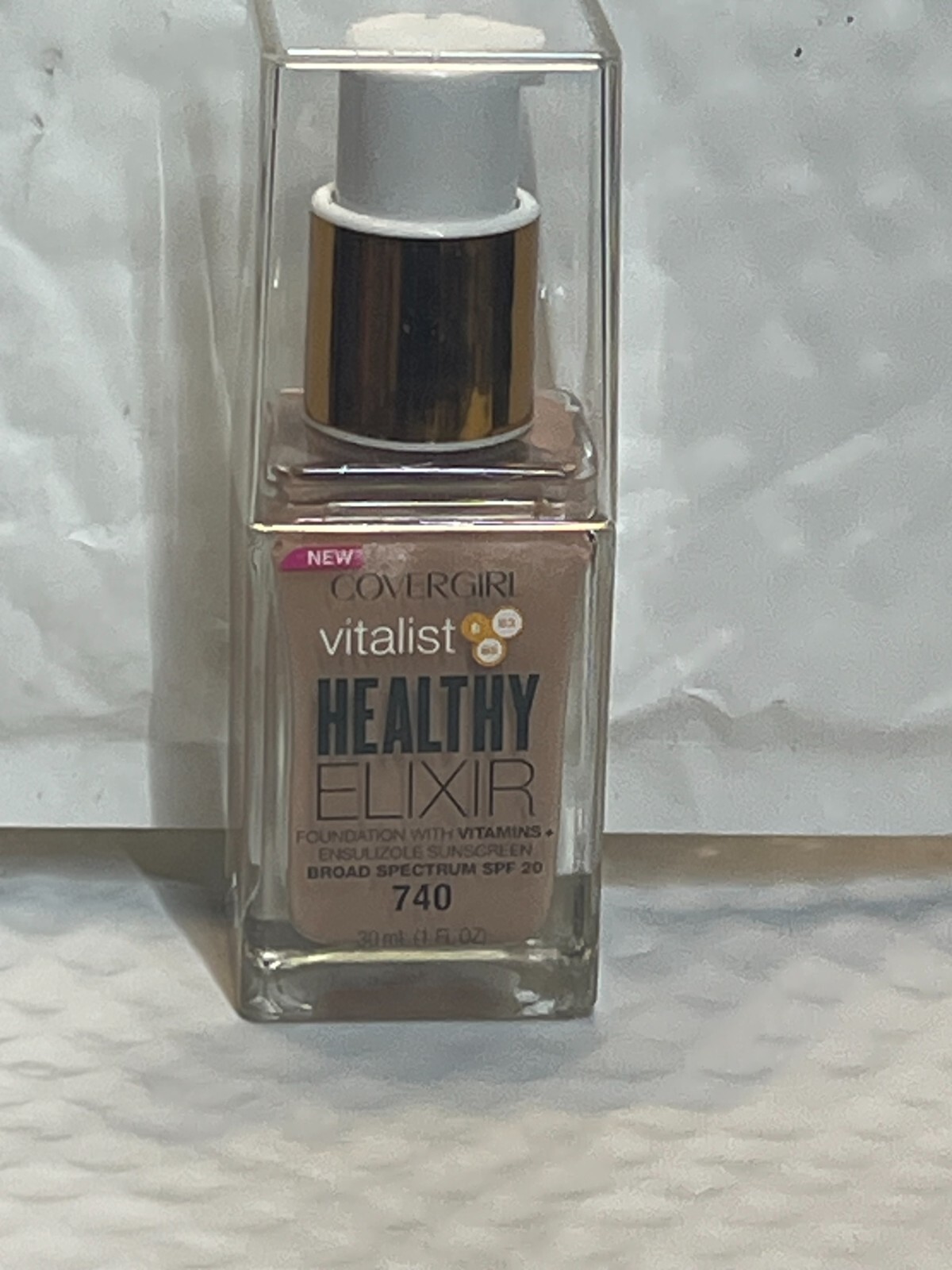 COVERGIRL VITALIST HEALTHY ELIXER FOUNDATION – #740 NATURAL BEIGE – 1.0 OZ/30 ML