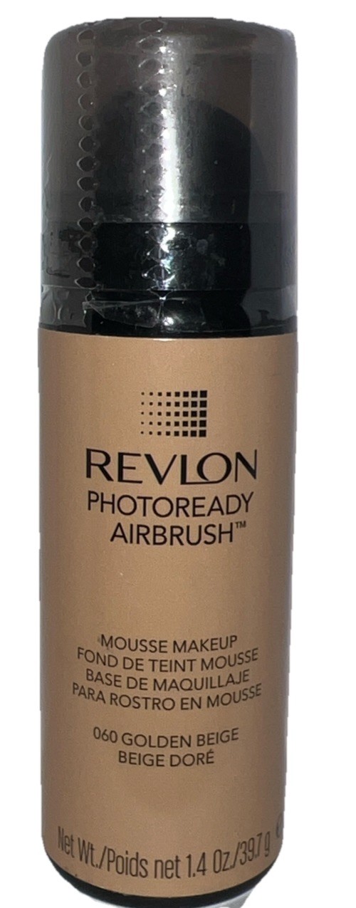 1- REVLON PhotoReady Airbrush Mousse Makeup #060 GOLDEN BEIGE Sealed/RARE SeePic