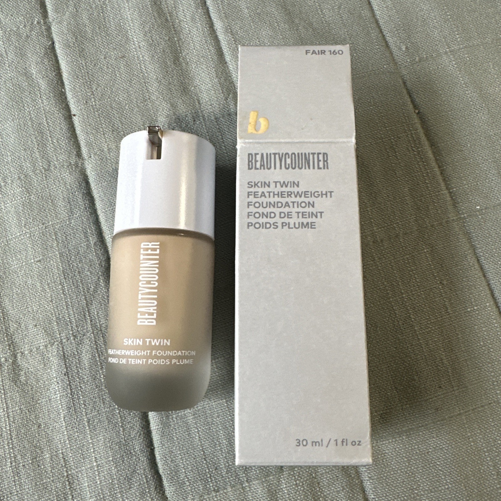 BEAUTYCOUNTER Skin Twin Featherweight Foundation FAIR 160 NIB 1 OZ