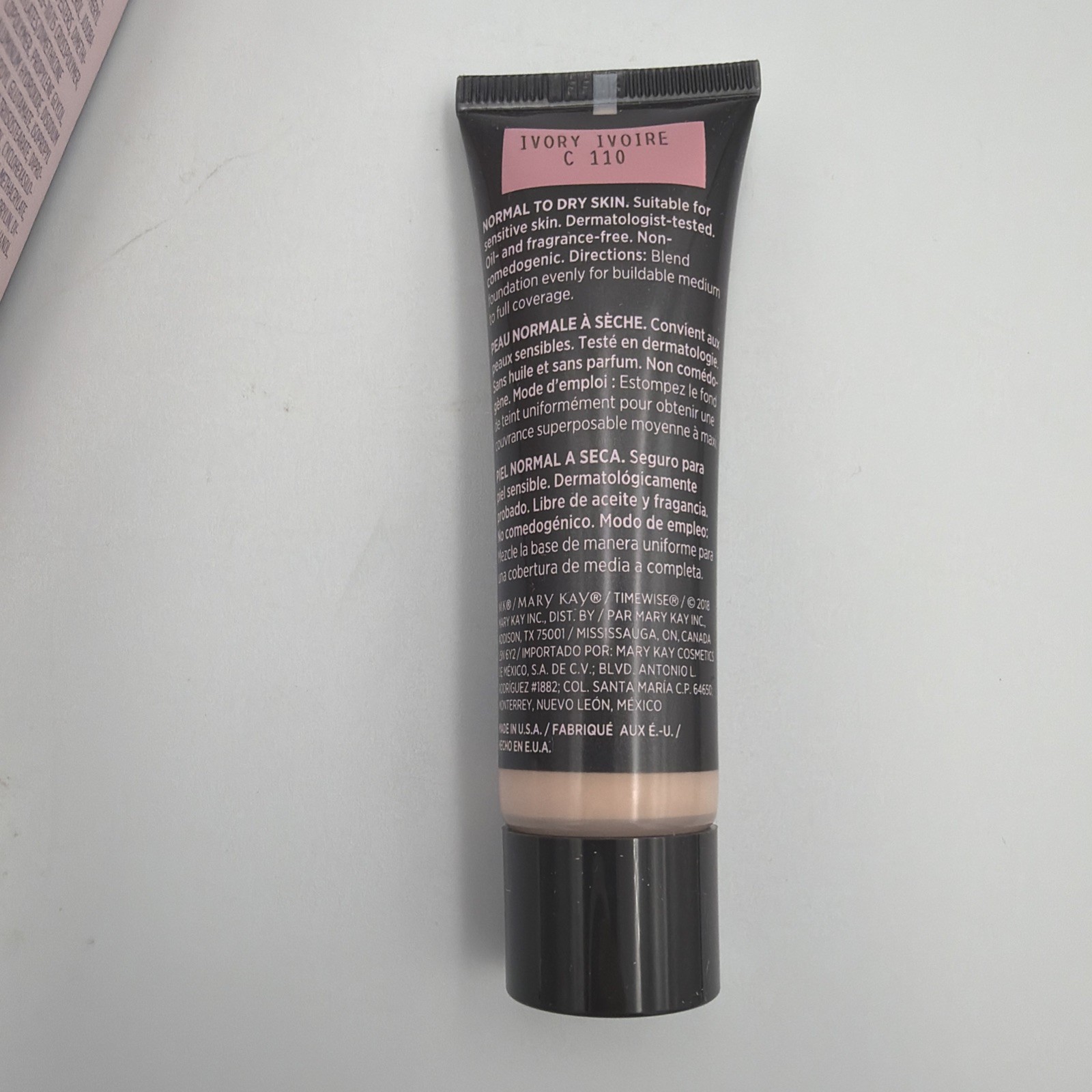NIB Mary Kay Timewise Luminous 3D Foundation Ivory C 110 100012
