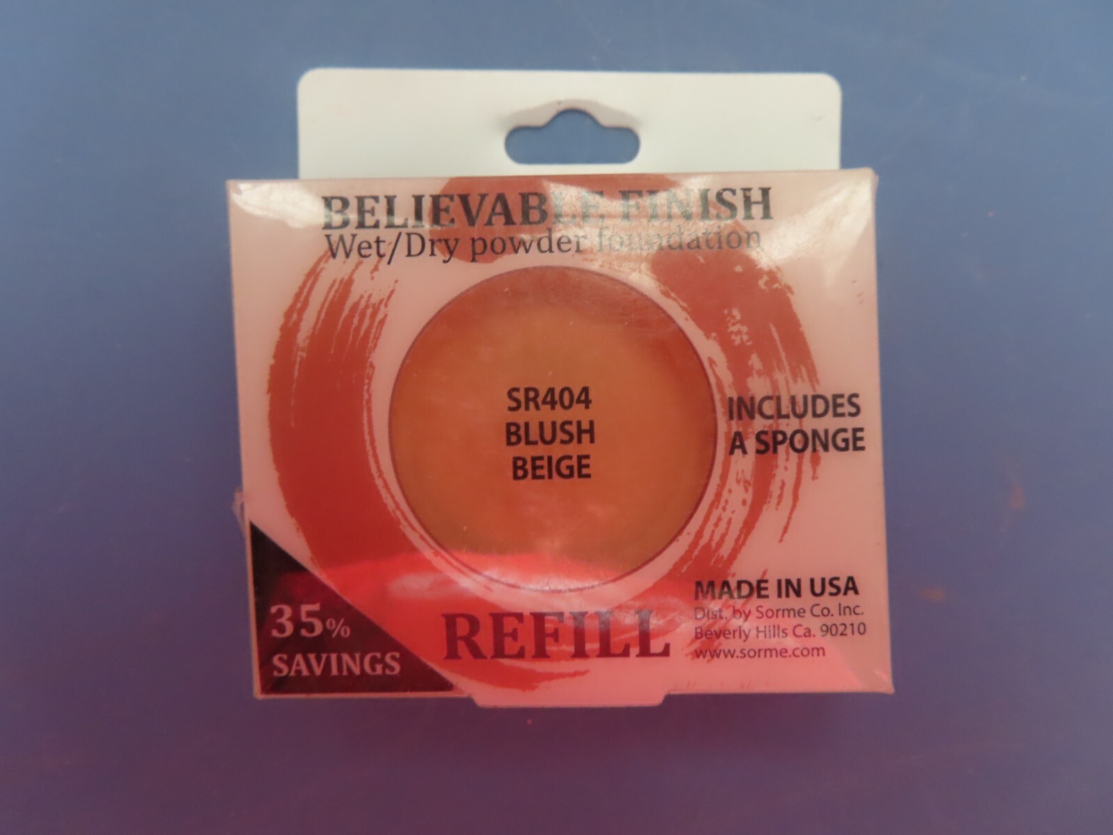 Sorme Believable Finish Wet/Dry Pwdr. Foundation Refill SR404 Blush Beige