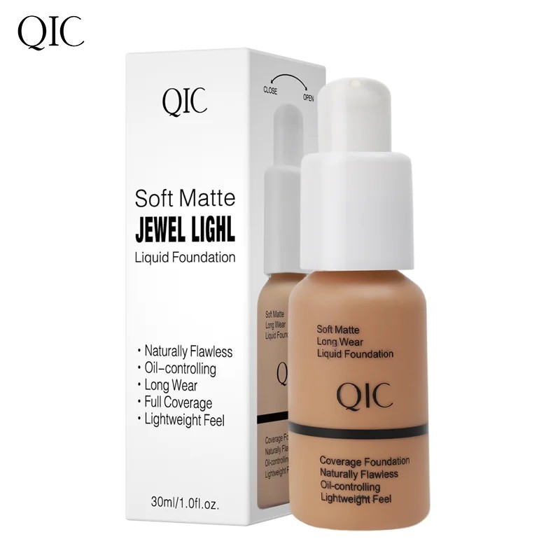 QIC Matte BB Cream Full Coverage Foundation Waterproof Oil Control Face Makeup
