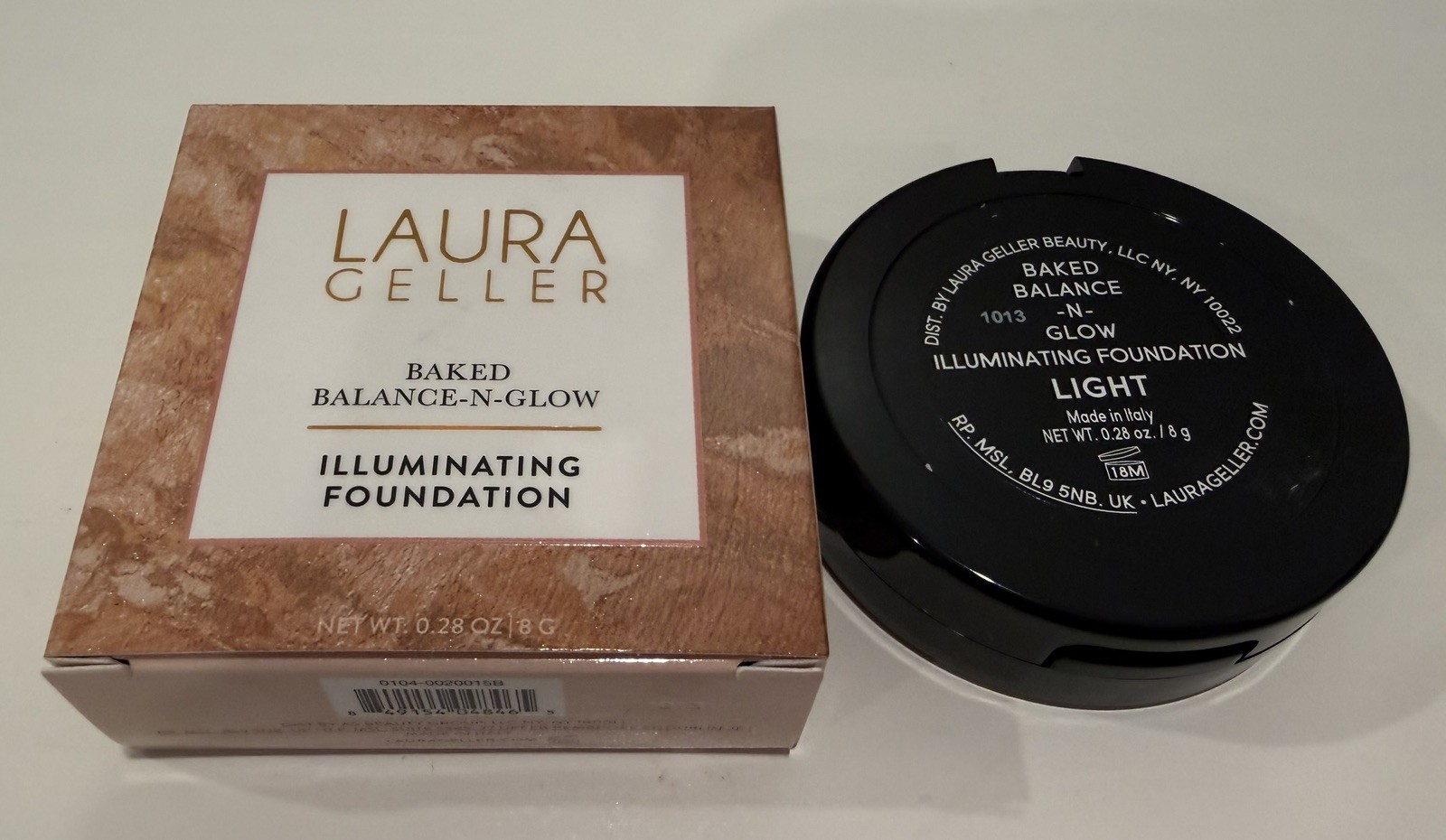 Laura Geller Baked Balance-N-Glow Illuminating Foundation – LIGHT – 0.28 oz NEW