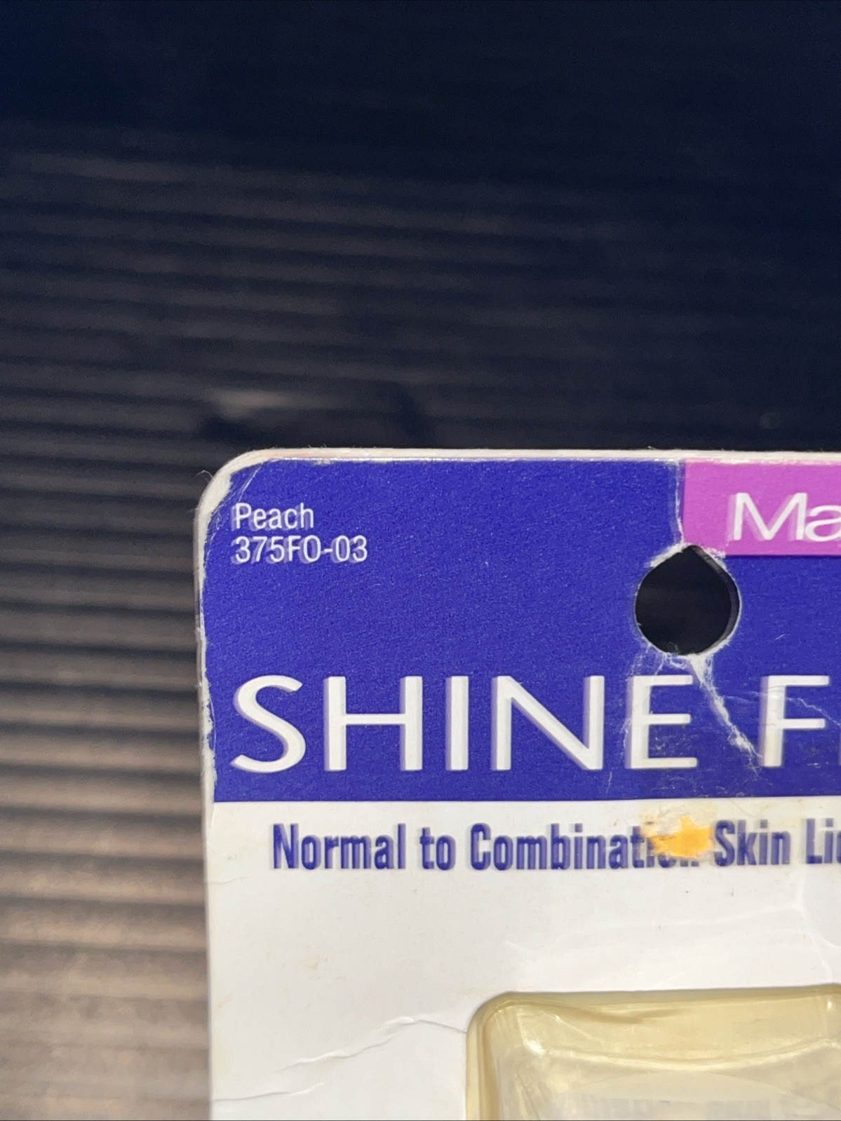 Maybelline Shine Free Normal To Combination Skin Liquid Makeup Peach Vintage NEW