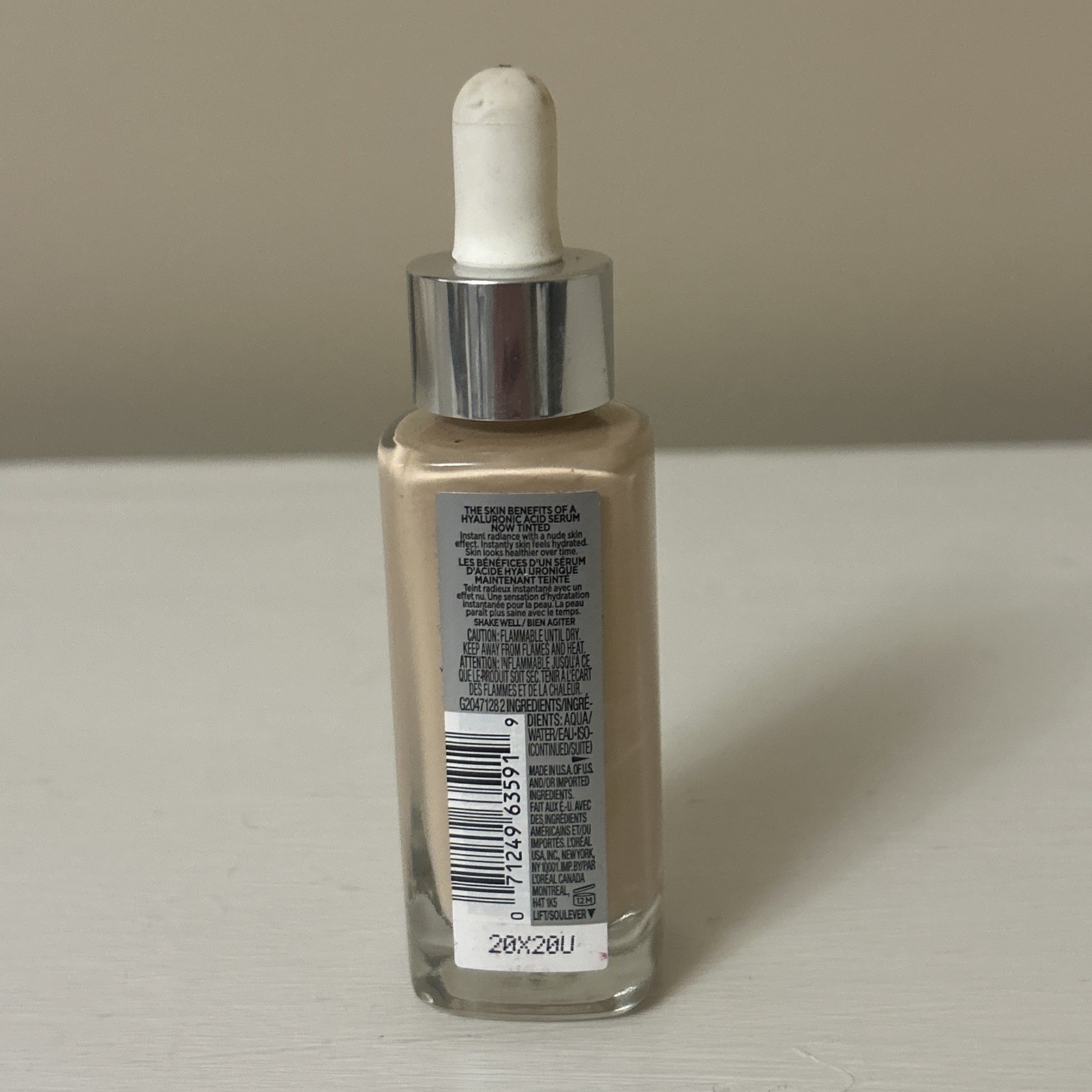 LOreal Paris True Match Nude Hyaluronic Serum Foundation, Very Light 0.5-2, 1 oz