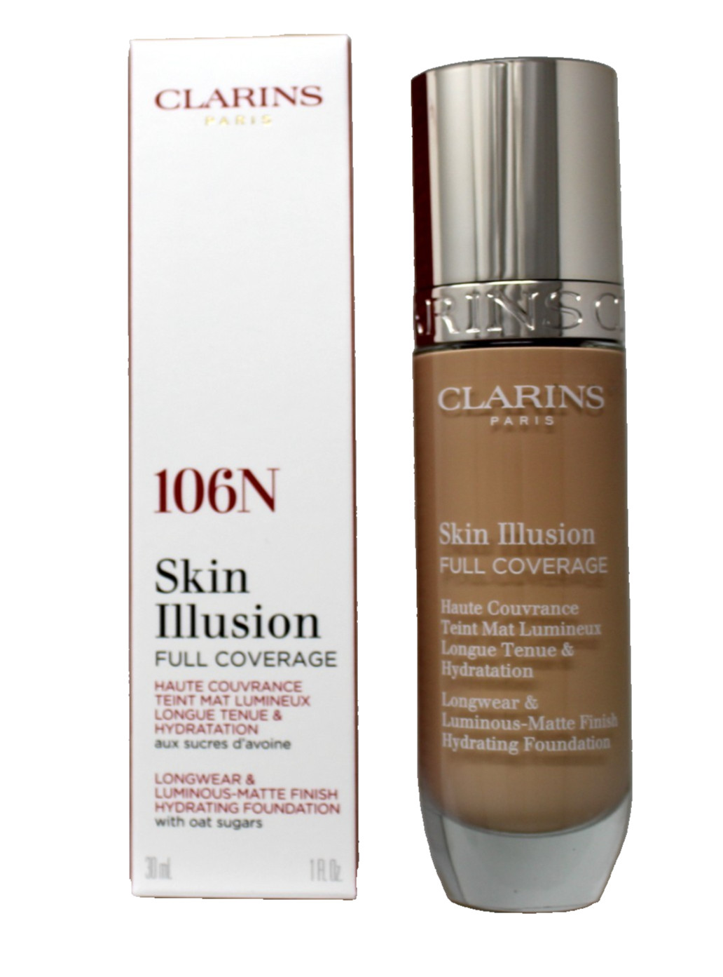 CLARINS SKIN ILLUSION FULL COVERAGE 106N – 30 ML/1 FL OZ