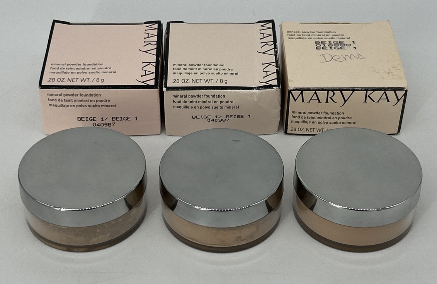 3 X Mary Kay DISCONTINUED Mineral Powder Foundation ~BEIGE 1 – READ