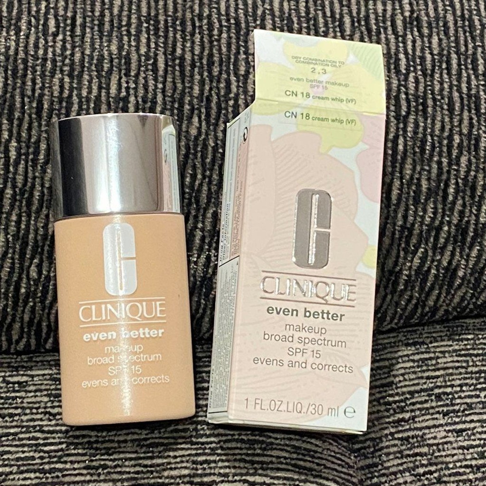Clinique Even Better Broad Spectrum SPF 15 Foundation 1 oz CN 18 Cream Whip VF