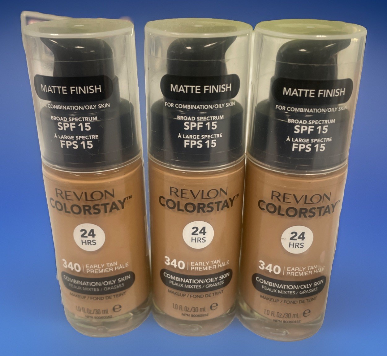 Revlon Colorstay 24HRS Foundation Combination Oily Skin 340 Early Tan Lot Of 3