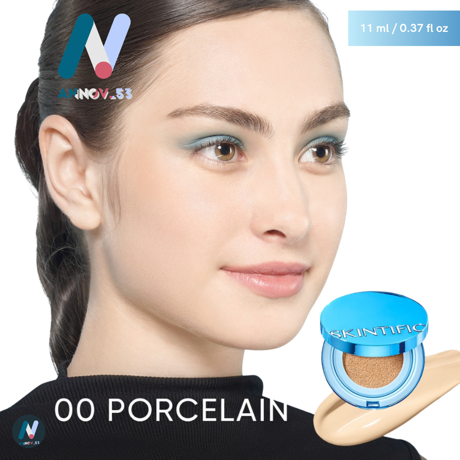 SKINTIFIC Perfect Stay Velvet Matte Cushion #00 PORCELAIN Waterproof Oil Control