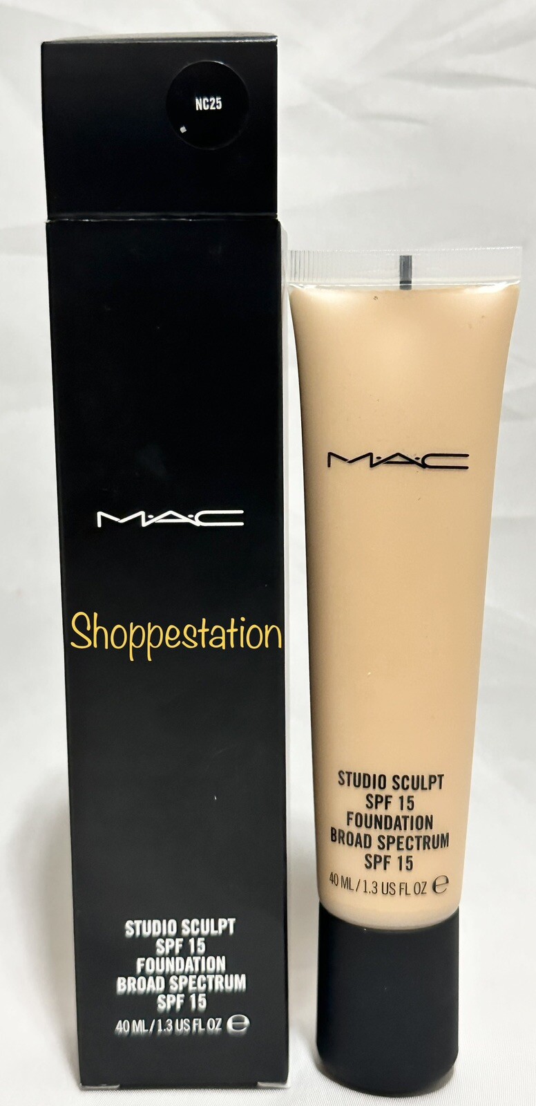 MAC Studio Sculpt Foundation SPF15 Shade NC25 Full Size 40ml / 1.3oz New In Box