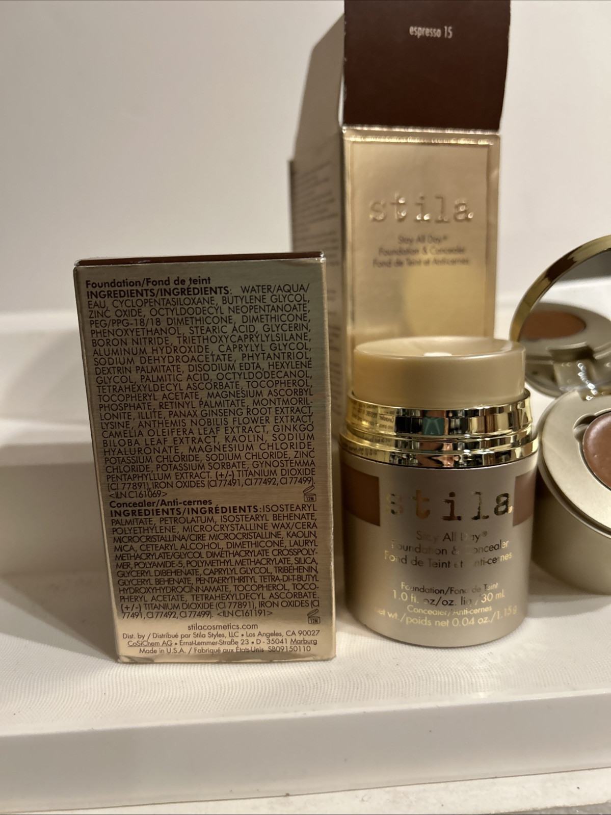 2X Stila Stay All Day Foundation & Concealer – ESPRESSO 15 NEW IN BOX