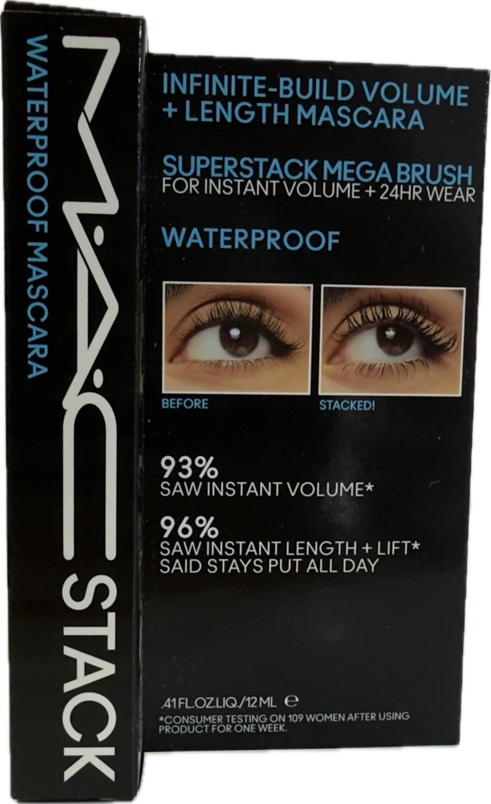 M·A·C Cosmetics Stack Superstack Mega Brush Waterproof Mascara 0.41 fl oz (New)