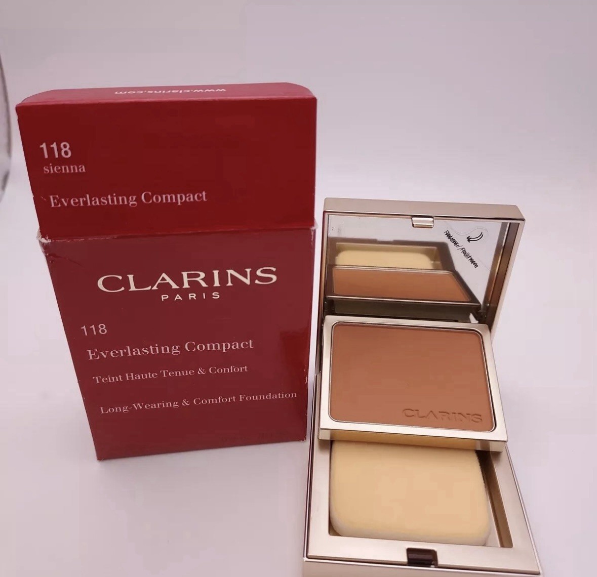 Clarins Everlasting Compact Foundation .3oz 118 SIENNA