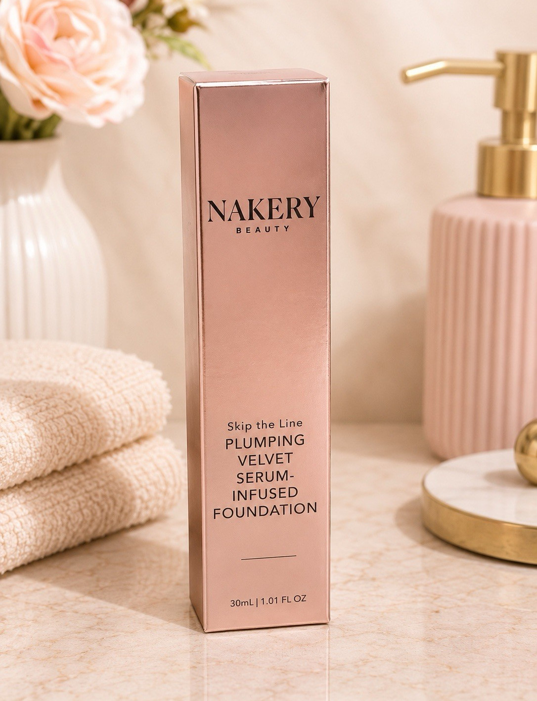 Nakery Beauty Skip the Line Serum Foundation Vegan Cruelty-Free Medium 1.01oz