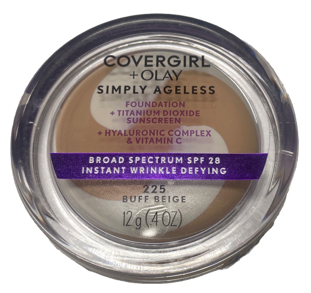 Covergirl + Olay Simply Ageless Foundation 225 Buff Beige SPF 28 Sealed!!