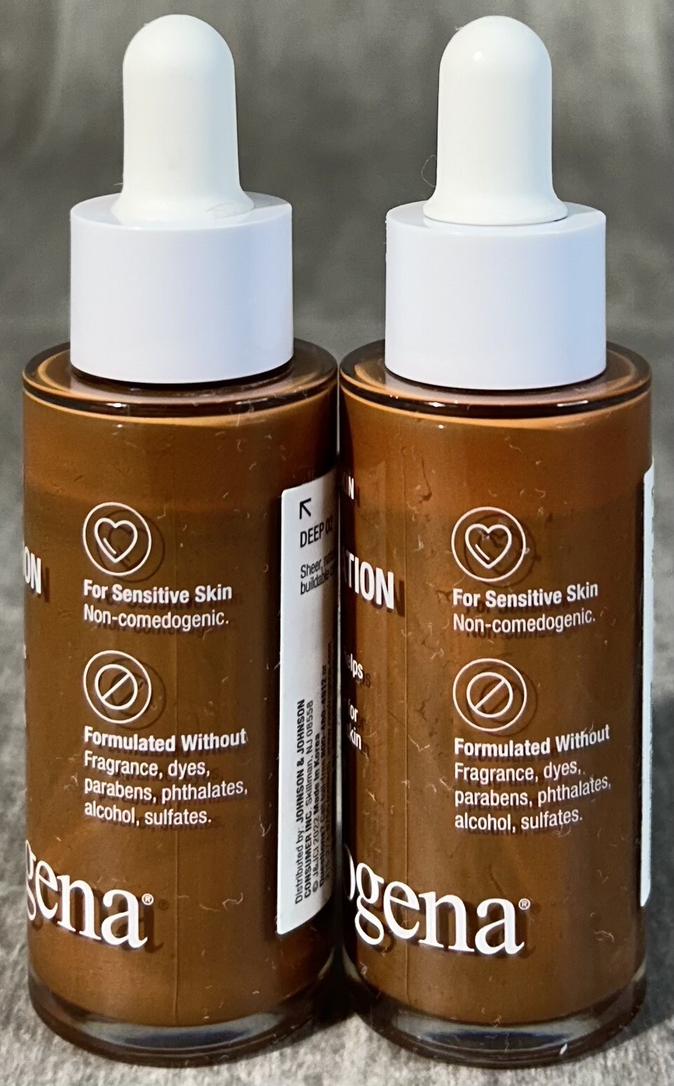 Neutrogena Healthy Skin Sensitive B5 Skin Serum Foundation DEEP 02 – 2 bottles