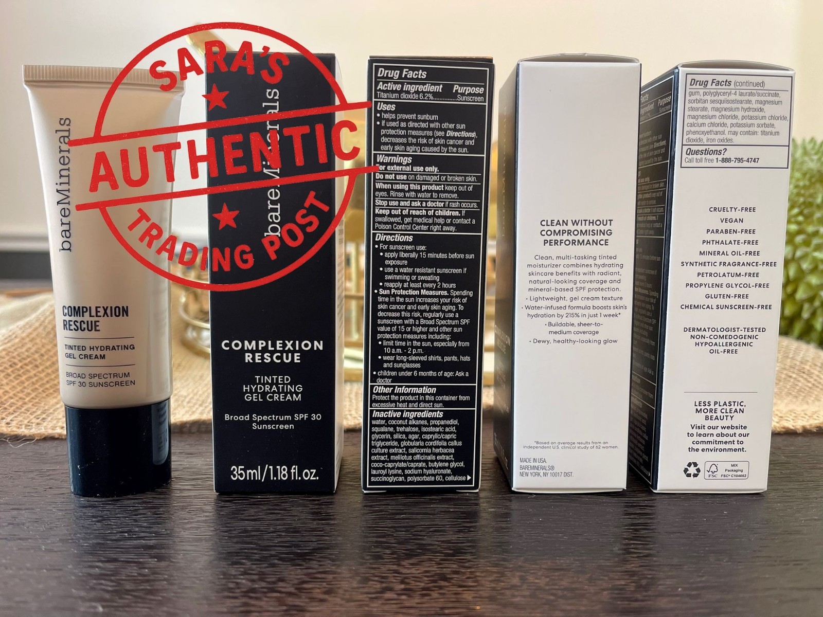 BareMinerals Complexion Rescue Tinted Hydrating GEL CREAM SPF 30 1.18oz/35ml +🎁