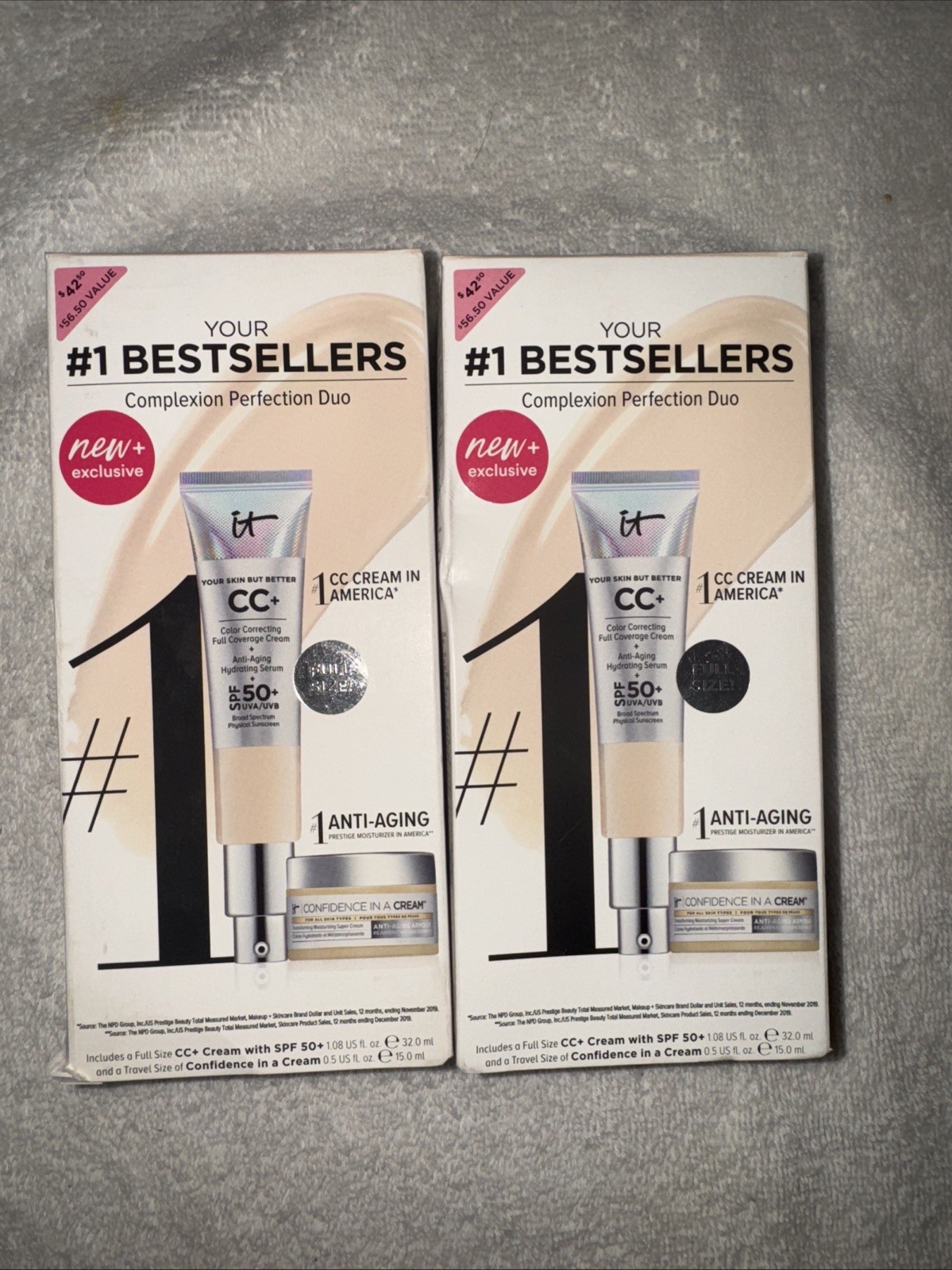 2 Pack IT Cosmetics Your Skin But Better CC+ Cream & Confidence In A Cream Fair