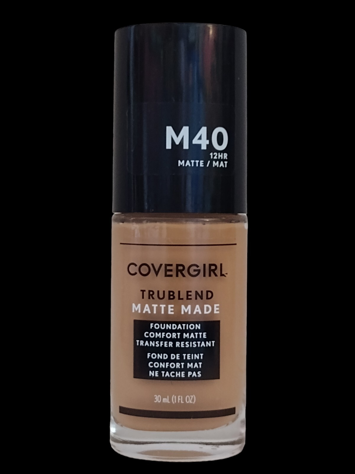 COVERGIRL TRUBLEND Matte Made 12 HR Oil-Free Liquid Foundaton 1 oz M40 WARM NUDE