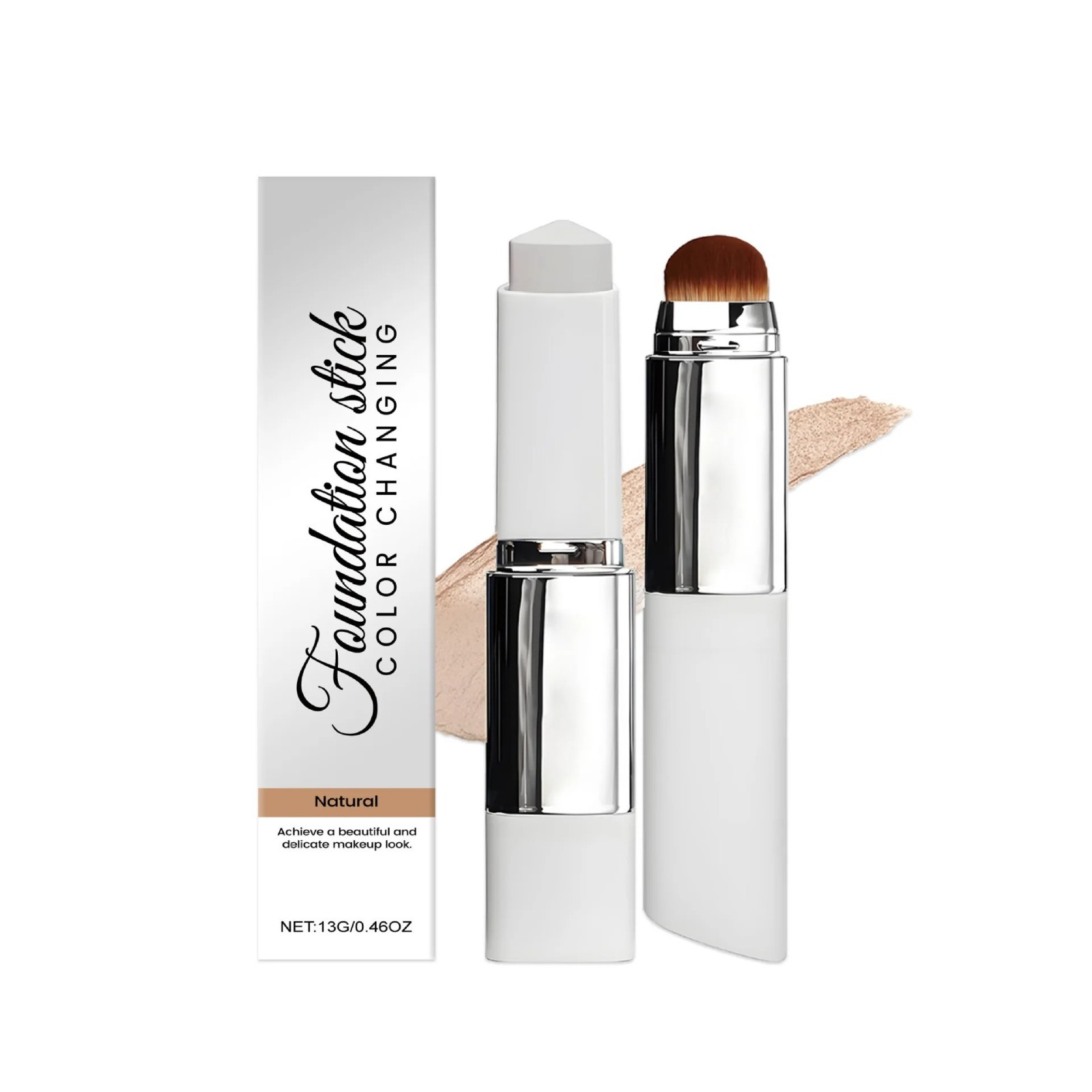 Color-Changing 2-In-1 Foundation Stick – Lightweight & Moisturizing for All Skin
