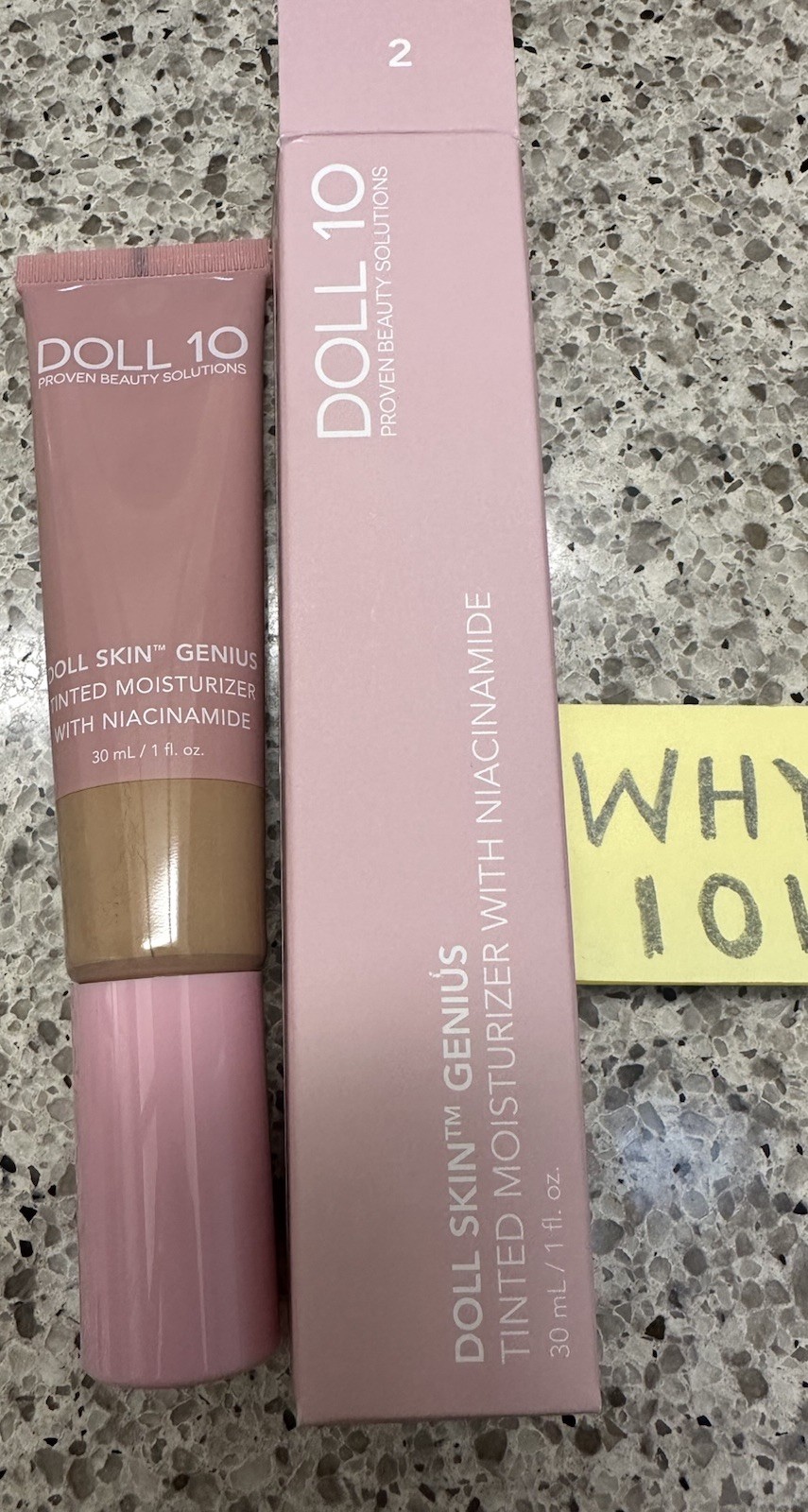 DOLL 10 SKIN GENIUS TINTED MOISTURIZER #2 Niacinamide 1oz/30mL FULL SZ SEAL $44