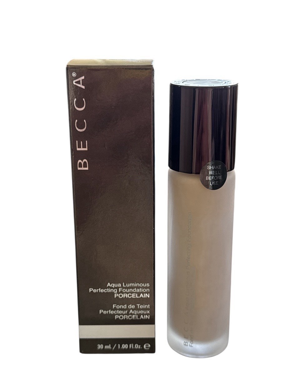 Becca Aqua Luminous Perfecting Foundation Porcelain 1 Fl Oz New In Box