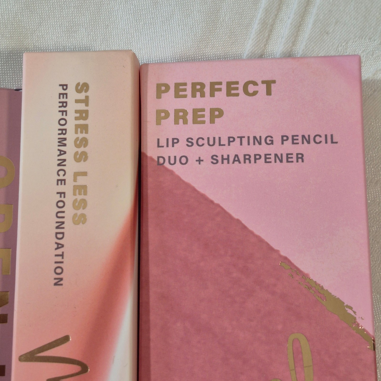 Mally Girl Stress Less Performance Foundation Tan, BLACK MASCARA + Lip Pencil